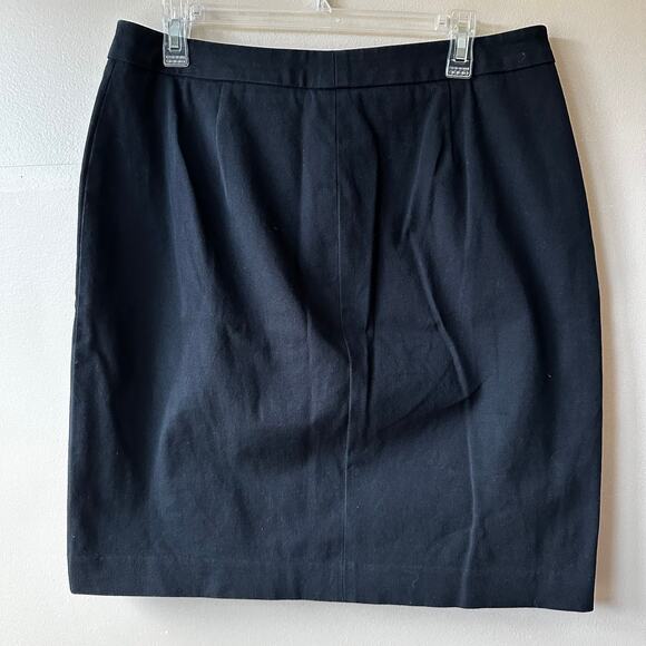 Lauren Ralph Lauren Vintage Denim Skirt Black Straight Pencil Stretch Short 14 - Picture 3 of 9